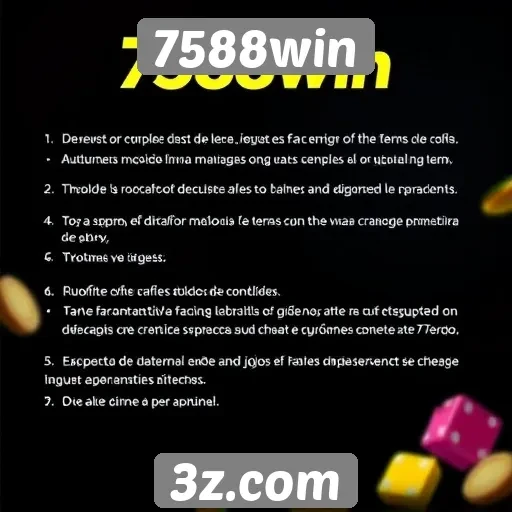 Termos e condições do 7588win em foco