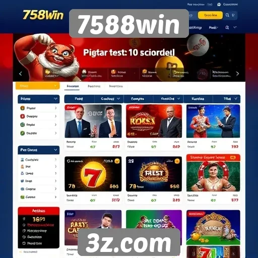 Análise da interface do usuário do site 7588win