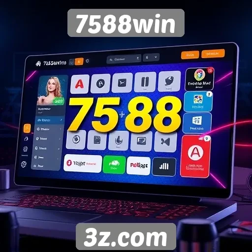 Interface do usuário do 7588win em foco